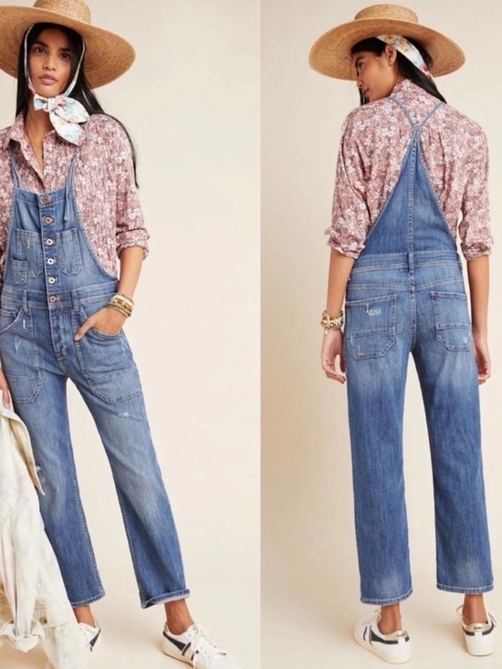 Anthropologie Pants - Pilcro And The Letterpress x Anthropologie The Painters Denim Overalls Size 29